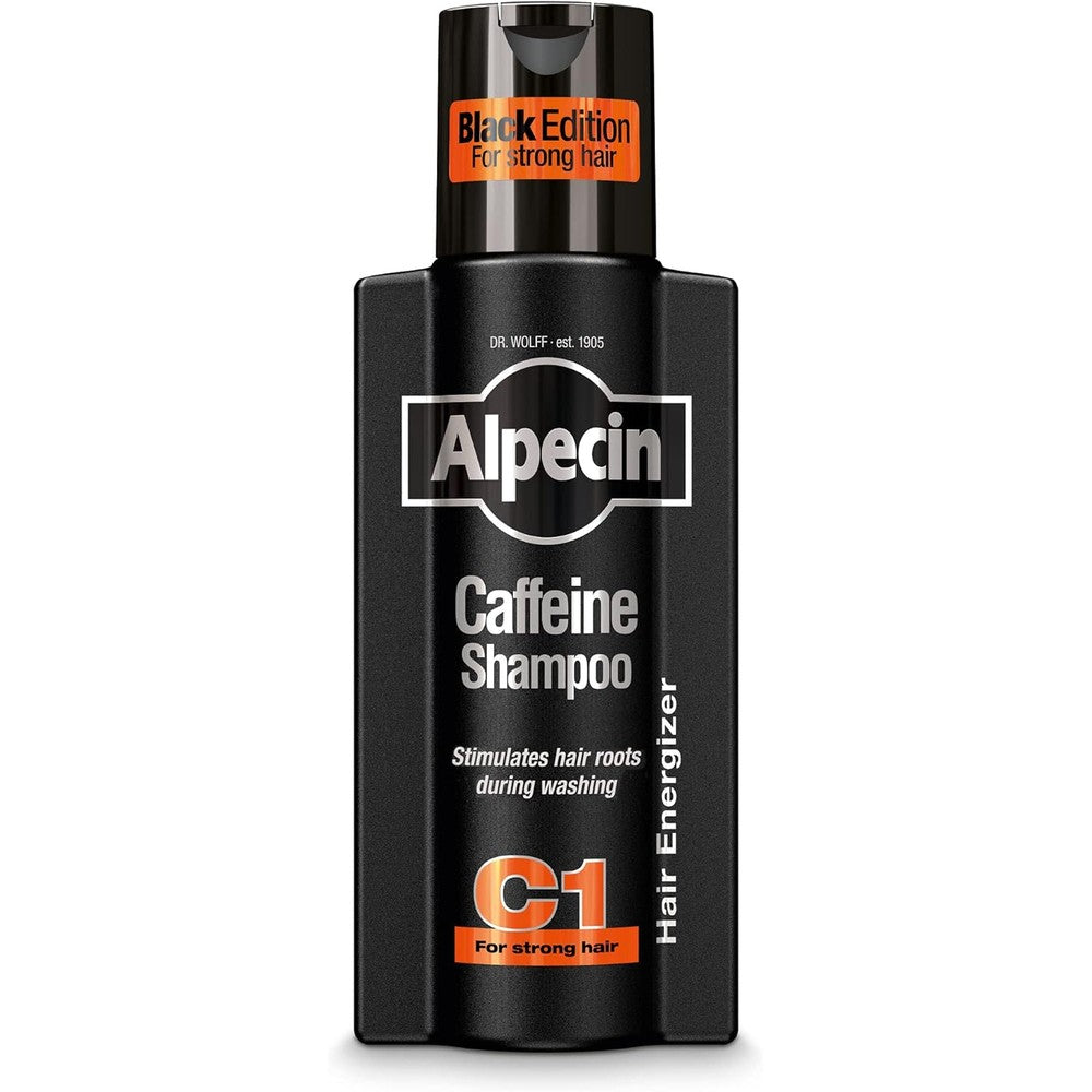 Alpecin Caffeine Shampoo C1 Black Edition front view bottle for men