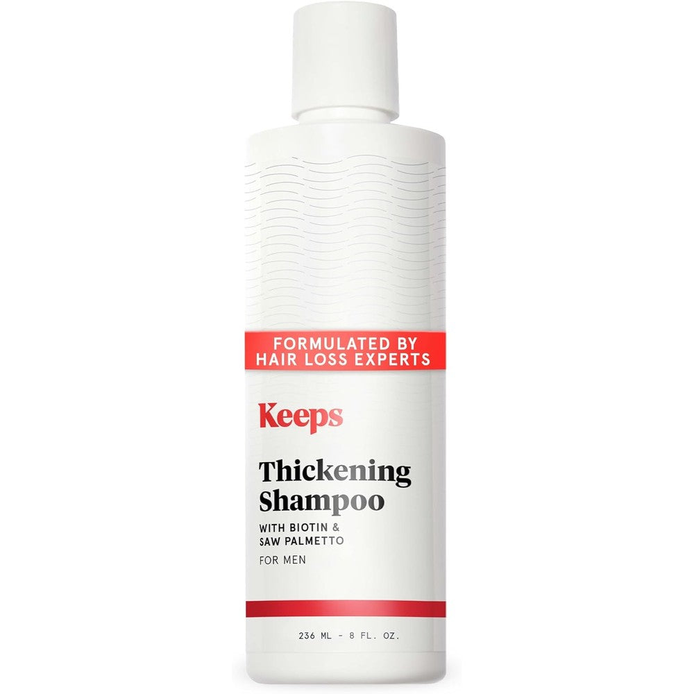 Keeps Men's Hair Loss Shampoo front view bottle for daily anti-thinning care