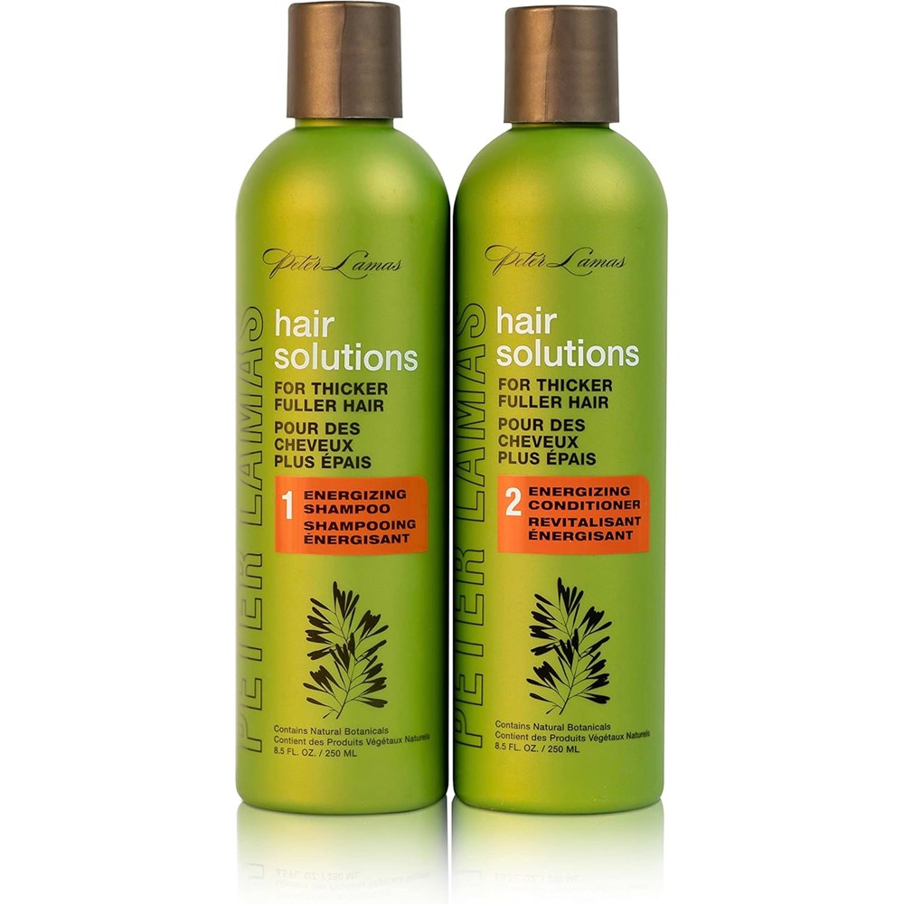 Peter Lamas Energizing Biotin and Stem Cells Shampoo and Conditioner front view for hair regrowth treatment