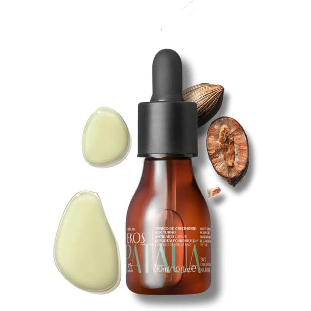 Natura Ekos Pataua Anti Breakage Night Tonic front view bottle with dropper cap