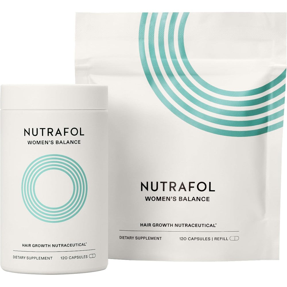 Nutrafol Womens Balance hair growth supplements two month supply front bottle view