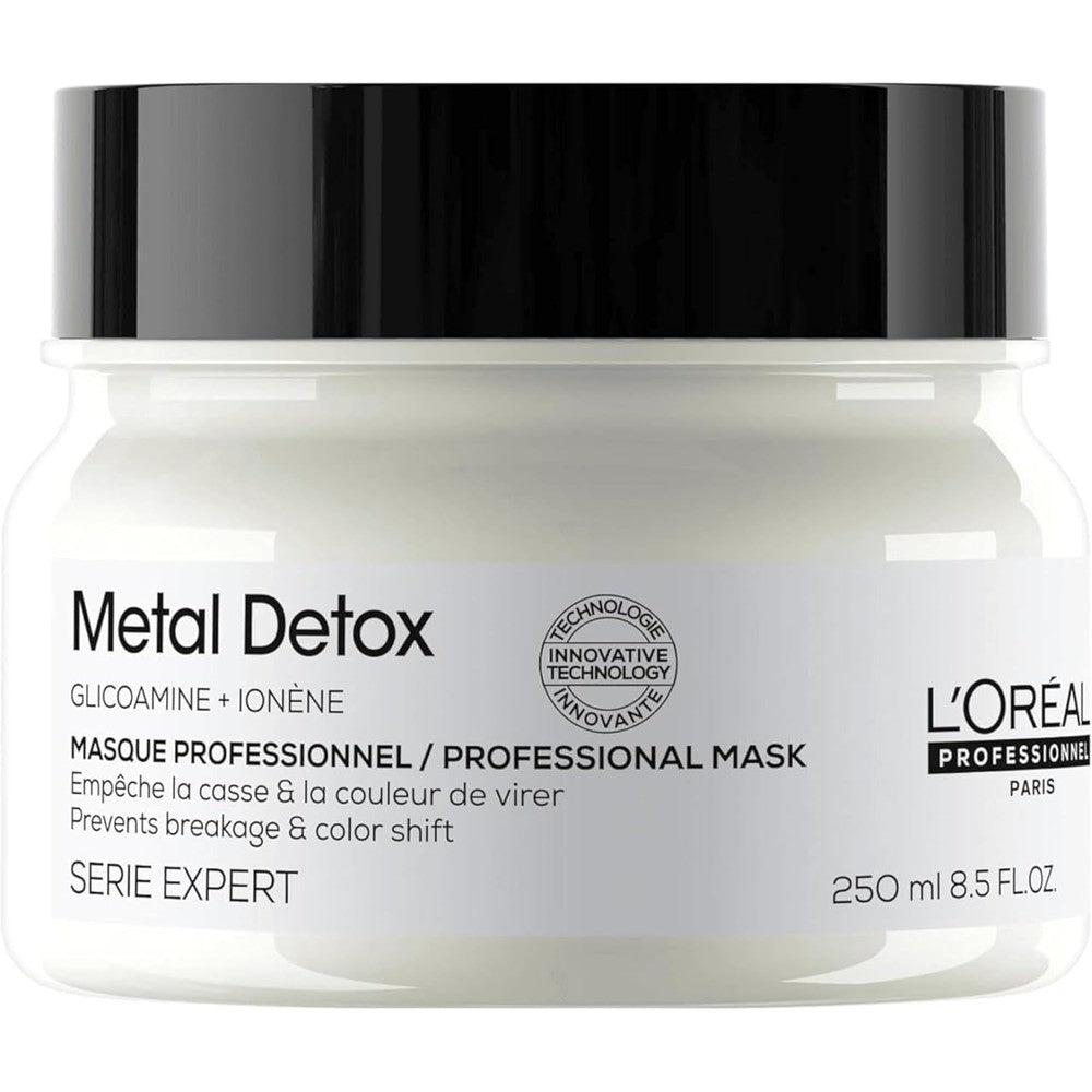 L'Oréal Professionnel Metal Detox Hair Mask front view professional packaging