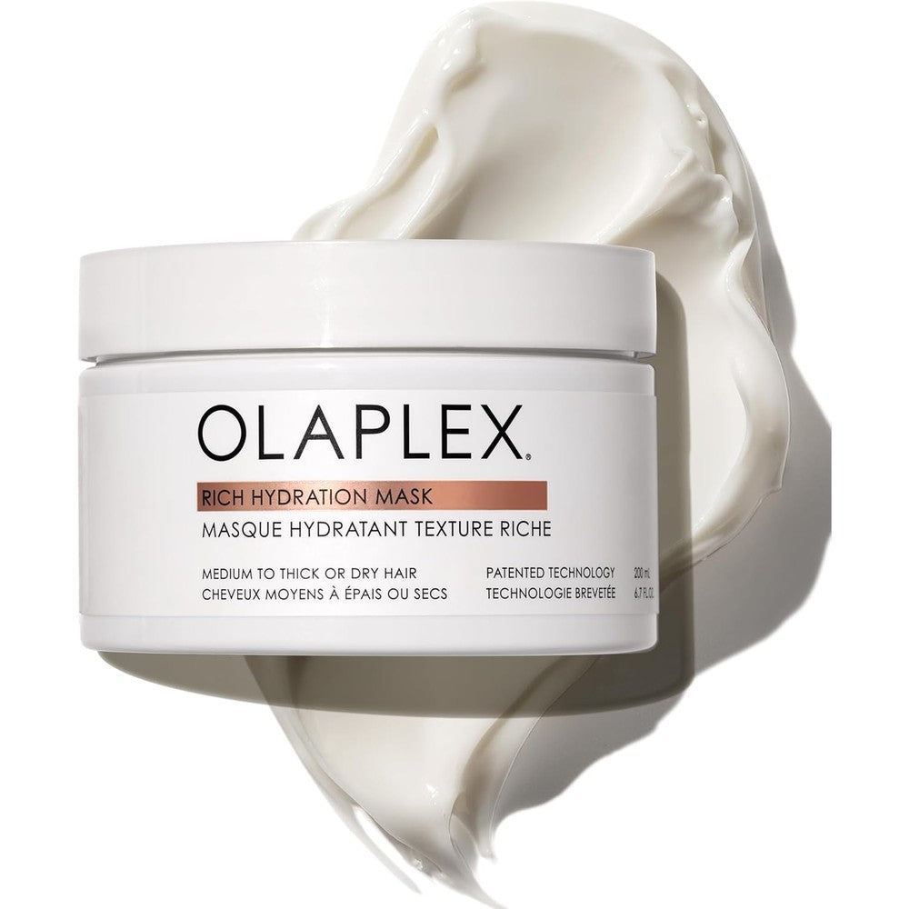 Olaplex Rich Hydration Mask front view of the 200 milliliter jar on a clean background