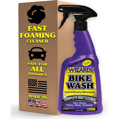 Wizards Bike Wash - Cleaner For Motorcycle Washing Kit- Quick Detailer for Bike with Bug Remover - For Your Motorcycle Accessories and Detail Kit - 22 oz