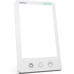 Verilux HappyLight Luxe light therapy lamp front view showcasing bright white LED panel