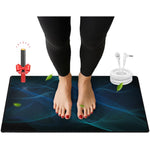 ATE Health Grounding Mat front view showing black conductive surface and logo.