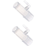 LifeSource Oxygen Enrichment Adapter 2-pack front view showing clear medical plastic.