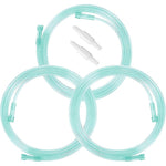 Agooteam 3 pack green oxygen tubing front view for medical respiratory therapy