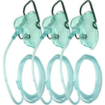 DWCHECK 3 Pack Adult Oxygen Mask front view medical grade respiratory supply