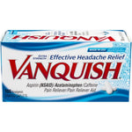 Vanquish Extra Strength Headache Relief 100 caplets front packaging view