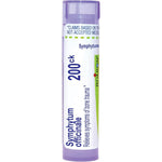 Boiron Symphytum Officinale 200Ck 80 pellets front view for bone trauma relief.