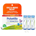 Boiron Pulsatilla 30C front packaging showing cold and mucus relief pellets.