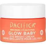 Pacifica Glow Baby Brightening Eye Cream front view of the packaging for dark circles treatment