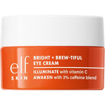 E.l.f. SKIN Bright and Brew-tiful Eye Cream front view jar for under-eye brightening