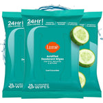 Lume Acidified Deodorant Wipes Cool Cucumber pack of 3 front view