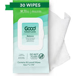 Good Clean Love Balance pH-Balanced Feminine Wipes 30 count front view for intimate hygiene.