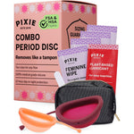 Pixie Cup Menstrual Disc combo pack front view medical grade silicone