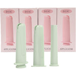 Mottery SafeInsert Menstrual Disc Applicator green front view for hygienic insertion