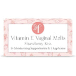Femallay Organic Vaginal Melts Strawberry front packaging view for feminine moisturizing.