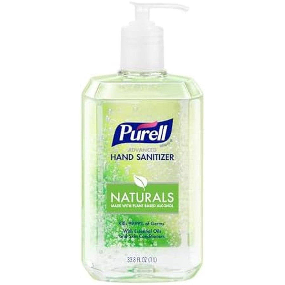 PURELL Advanced Hand Sanitizer Naturals with Plant-Based Alcohol, Citrus Scent, 1 Liter Pump Bottle (Pack of 1) - 3280-04-CMR
