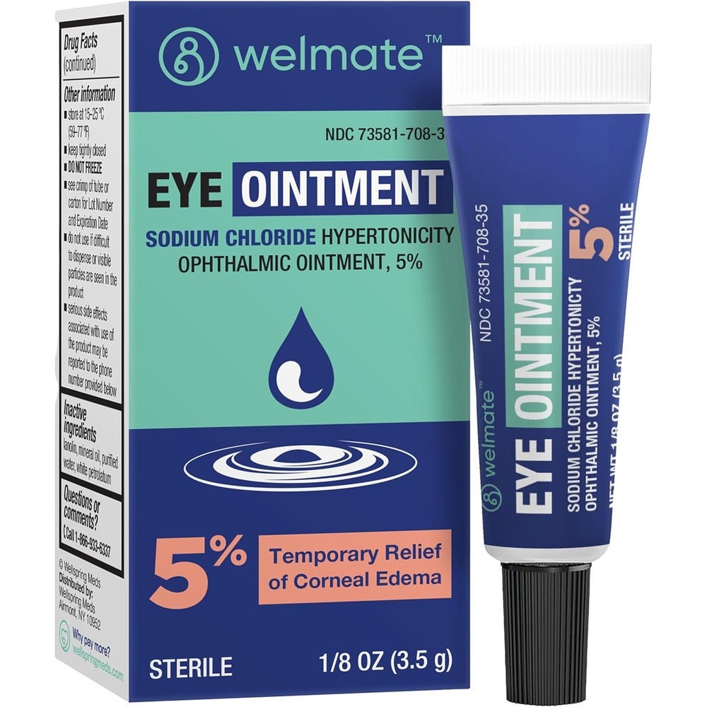 WELMATE Sodium Chloride Hypertonicity Ophthalmic Ointment 5 percent front box view