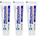 Globe Miconazole Nitrate 2% Antifungal Cream front view of three pack