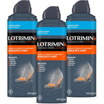 Lotrimin AF Athlete's Foot Liquid Spray front view of three pack packaging