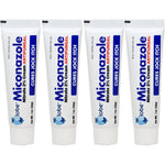 Globe Miconazole Nitrate 2% Antifungal Cream front view of the four pack retail packaging.