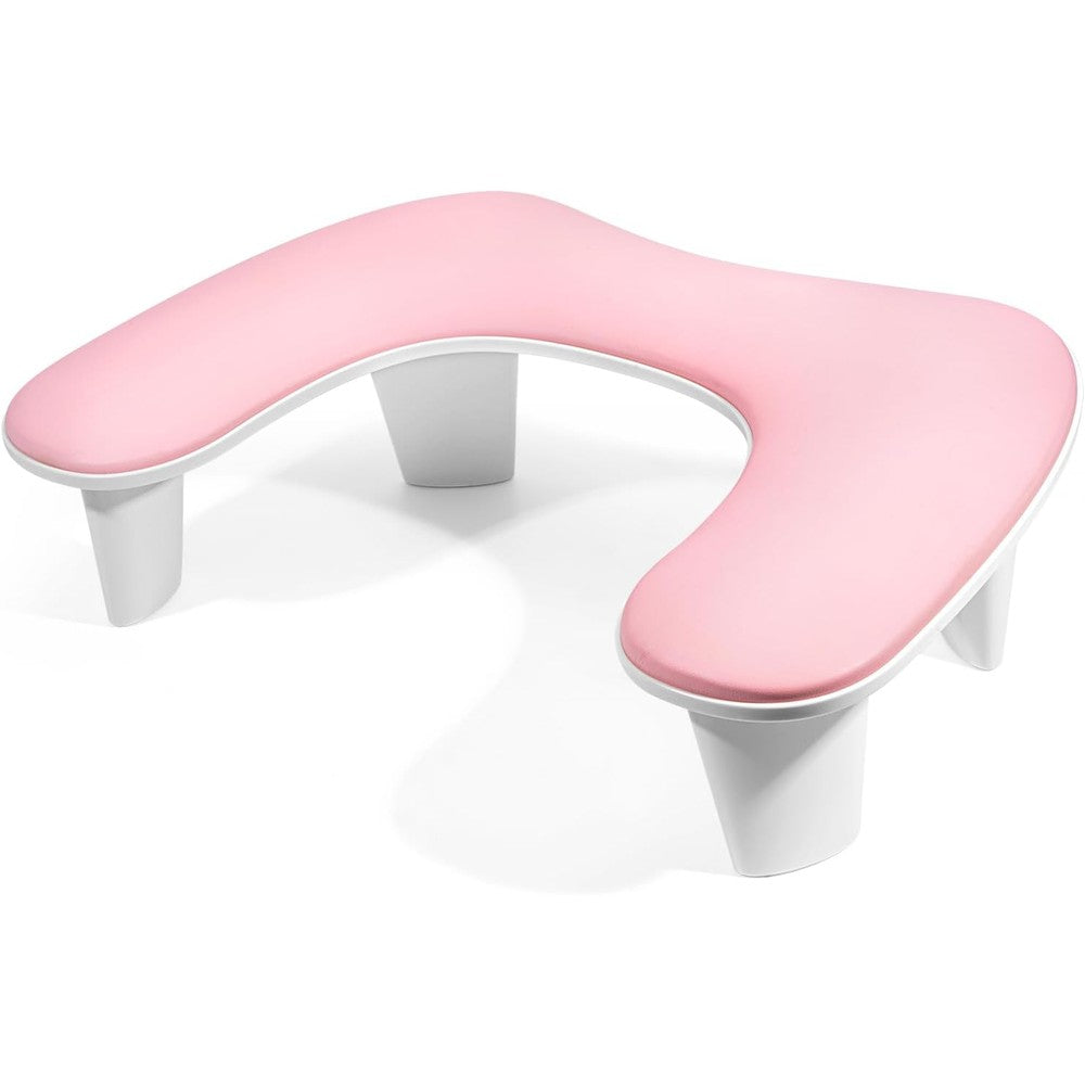 Lionvison U-shaped pink nail arm rest front view for salons