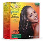 Hawaiian Silky Herbal No Lye Regular Relaxer Kit front view showing the complete two application packaging.