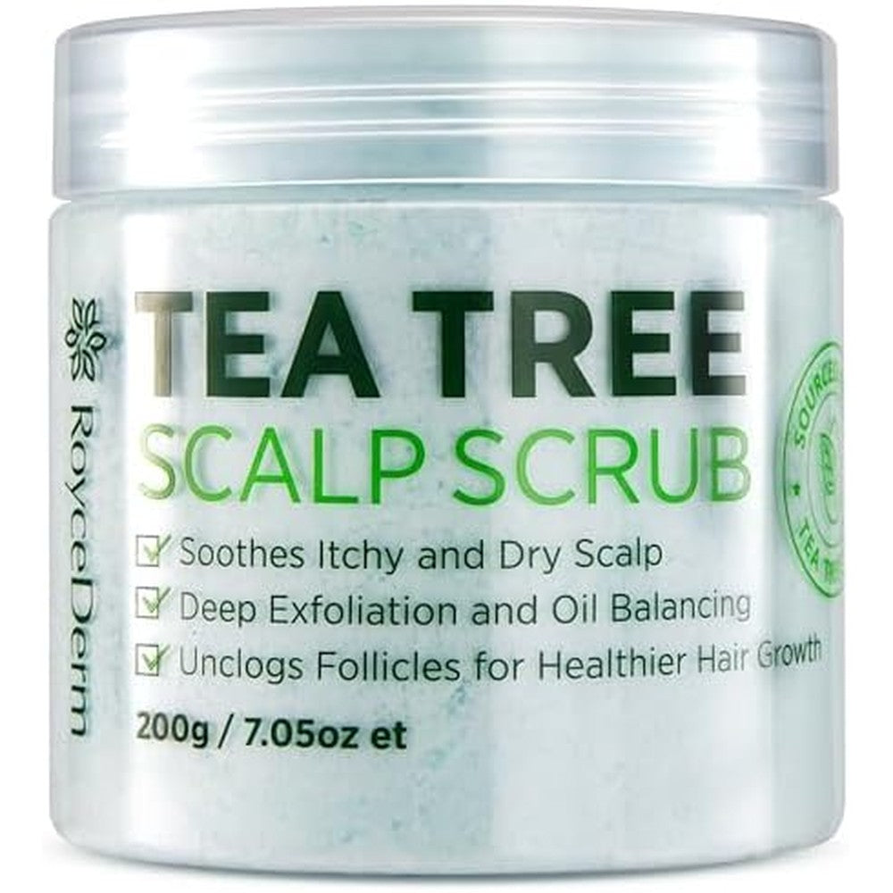 Roycederm Tea Tree Scalp Scrub front view 200g jar