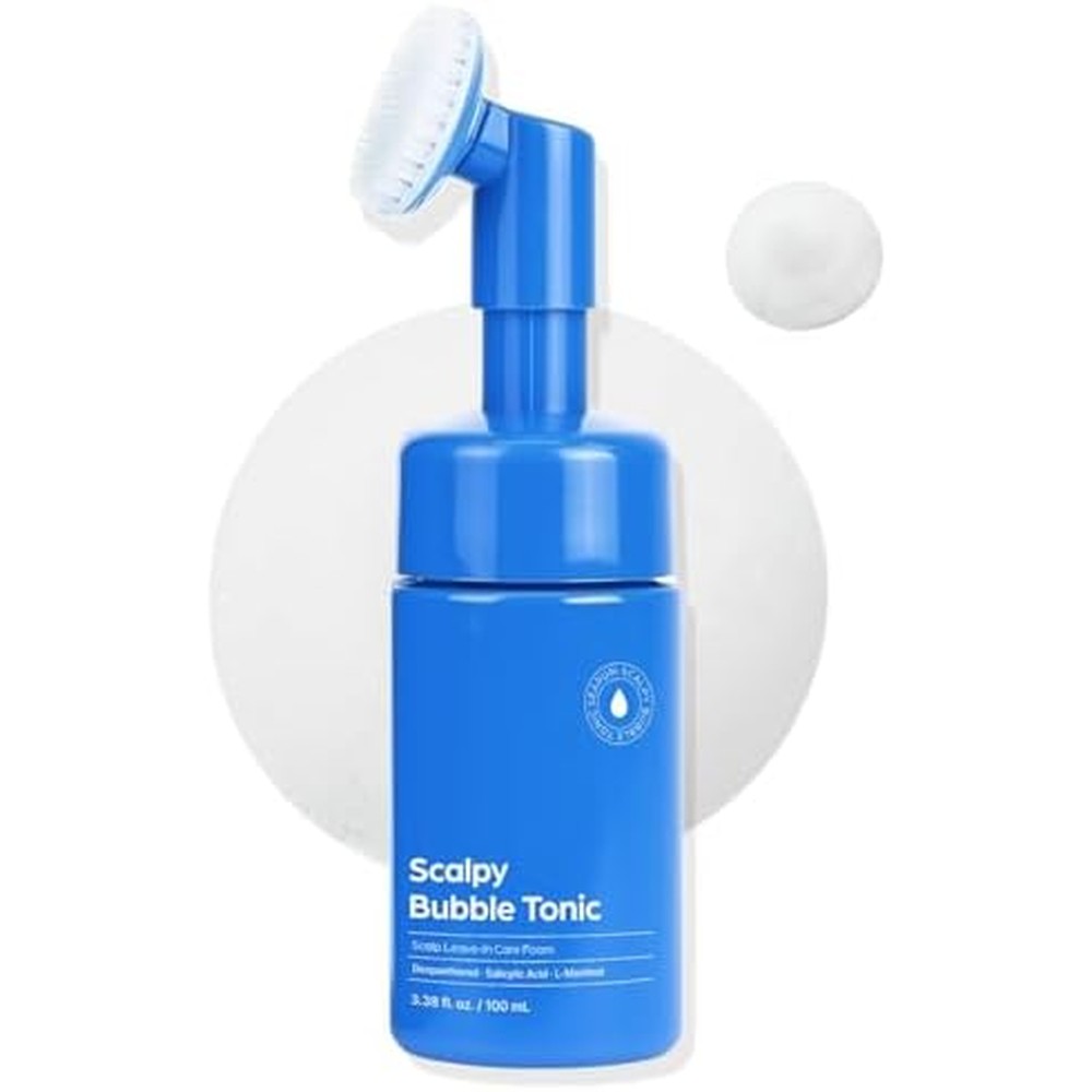 Seapuri Scalpy Bubble Tonic front view in blue bottle