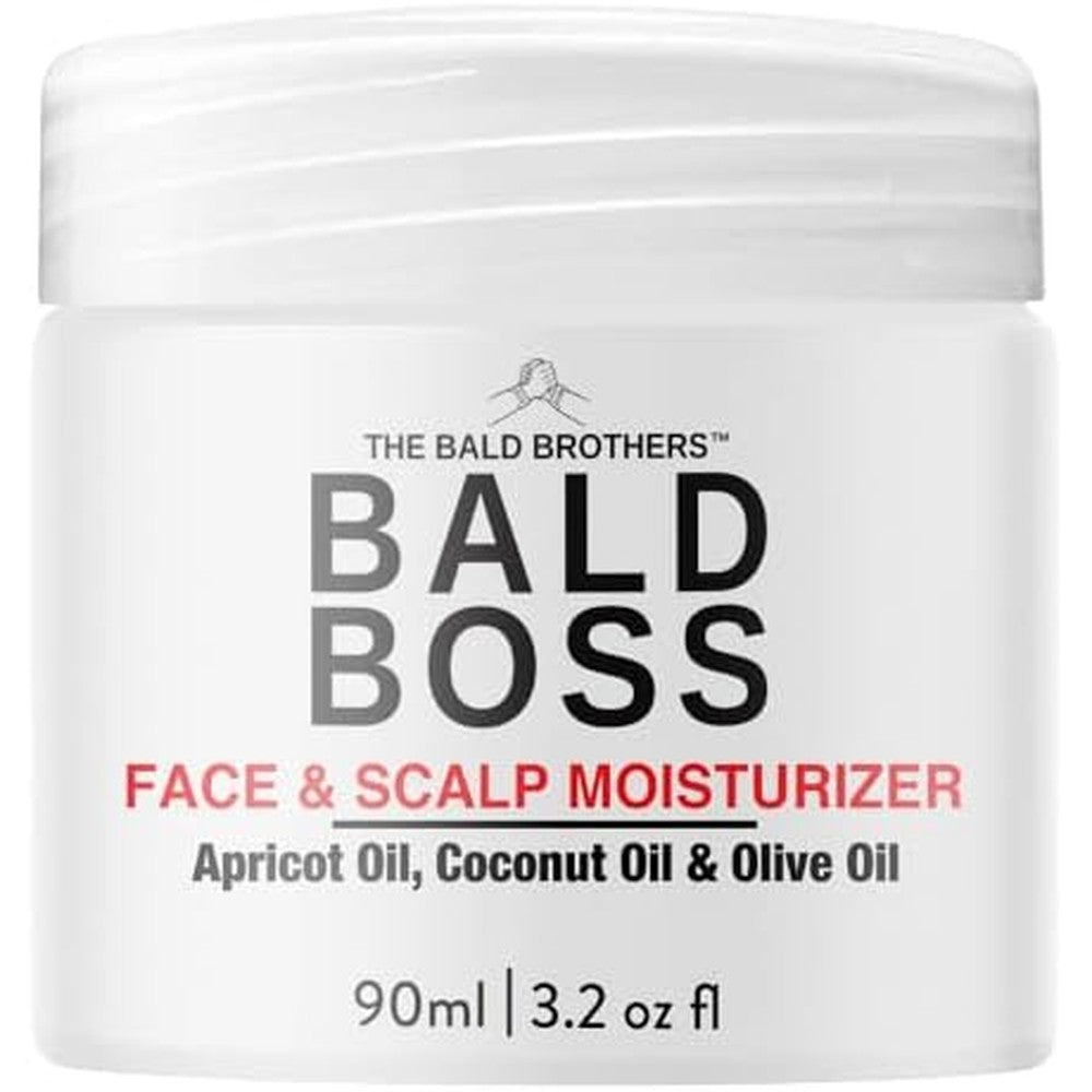 The Bald Brothers Bald Boss Face and Scalp Moisturizer jar front view