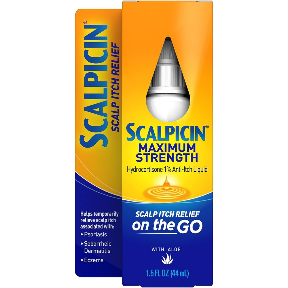 Scalpicin Maximum Strength Scalp Treatment Liquid For Itchy Scalp Seborrheic Dermatitis And Psoriasis Relief 1.5 Fluid Ounce - Image 1