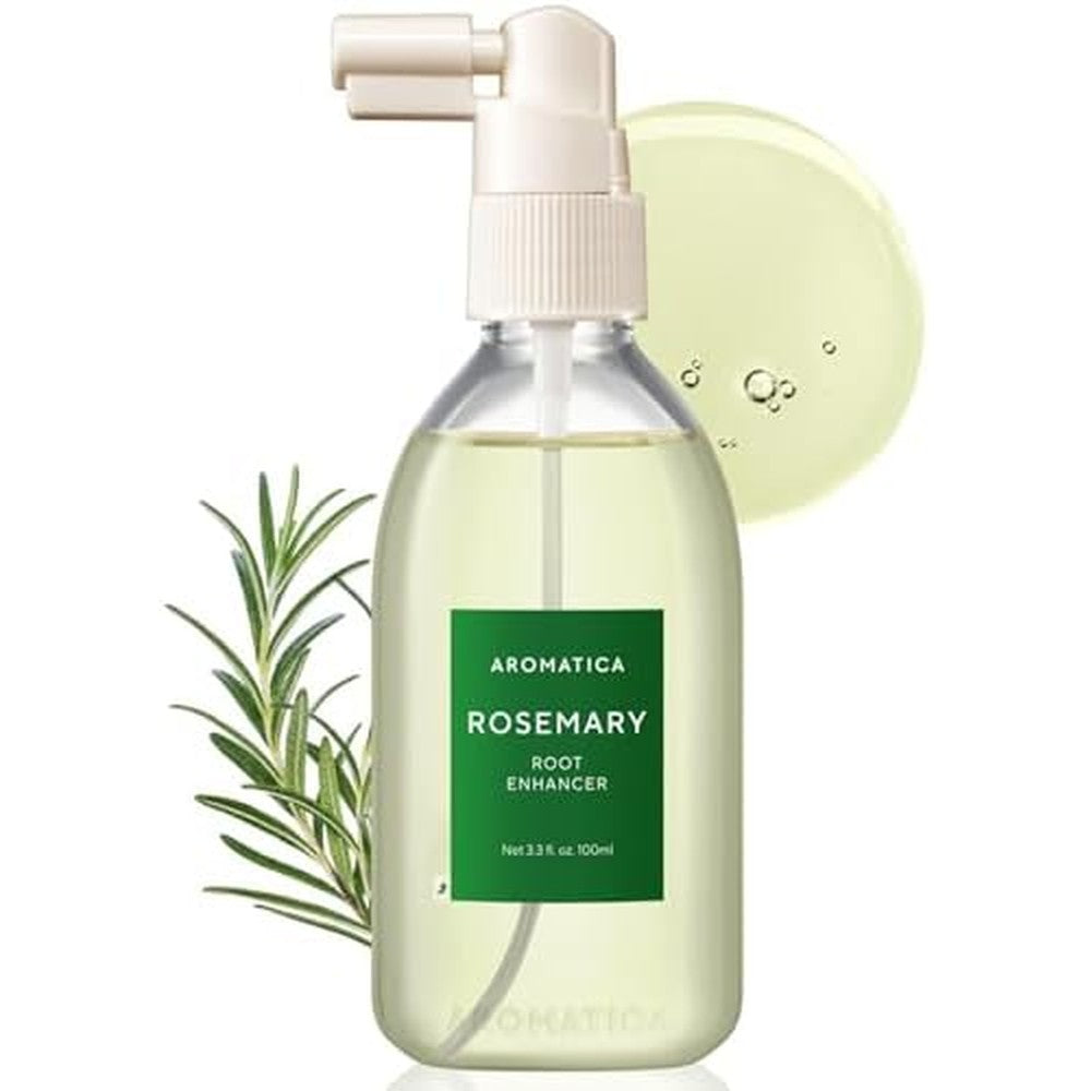 Aromatica Rosemary Root Enhancer spray bottle front view for hair loss