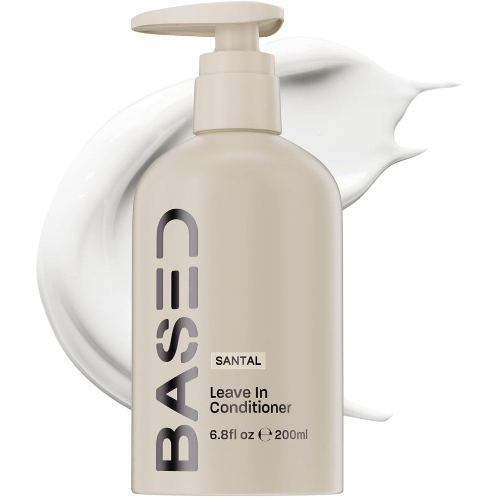 BASED BODYWORKS Leave In Conditioner 200 ml front view bottle for men hair care online India