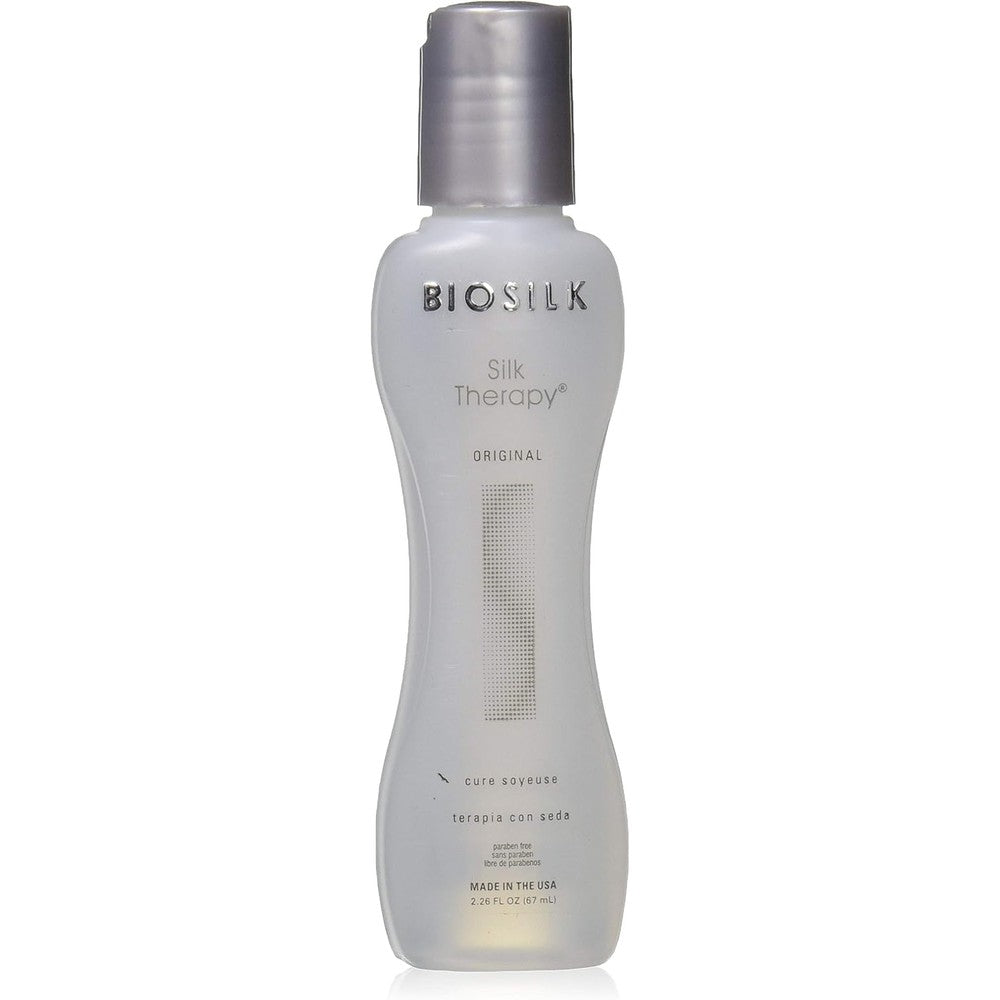 BioSilk Silk Therapy Original Reconstructing Treatment twin pack front view showing the bottles.