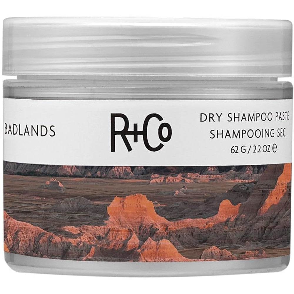 R+Co Badlands Dry Shampoo Paste front view of packaging container