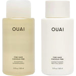 OUAI Fine Hair Shampoo and Conditioner Set 10 oz bottles for volumizing flat hair