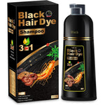 Sminktec 3 in 1 hair dye shampoo front view bottle for instant black hair color