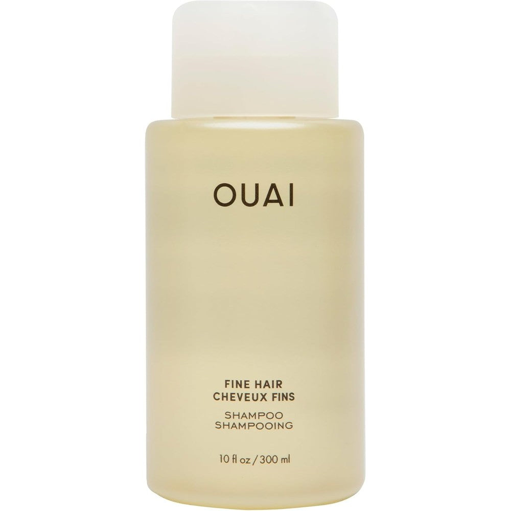 OUAI Fine Hair Shampoo 10 oz bottle for volumizing flat and limp hair strands