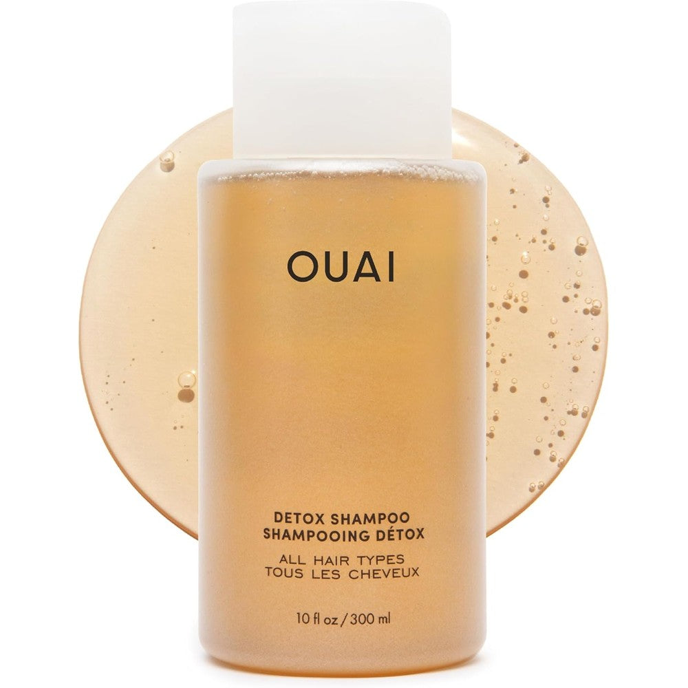OUAI Detox Shampoo 10 oz bottle for removing product buildup and hard water minerals