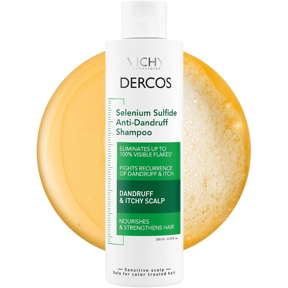 Vichy Dercos Selenium Sulfide Anti Dandruff Shampoo front view bottle