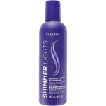 Clairol Professional Shimmer Lights Purple Shampoo front view bottle for blonde and silver hair