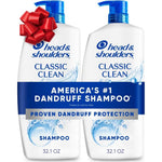 Head and Shoulders Classic Clean Anti Dandruff Shampoo front view twin pack for scalp care.