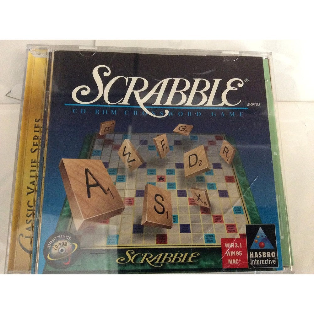 Atari Scrabble Jewel Case front view packaging of the retro computer game disc