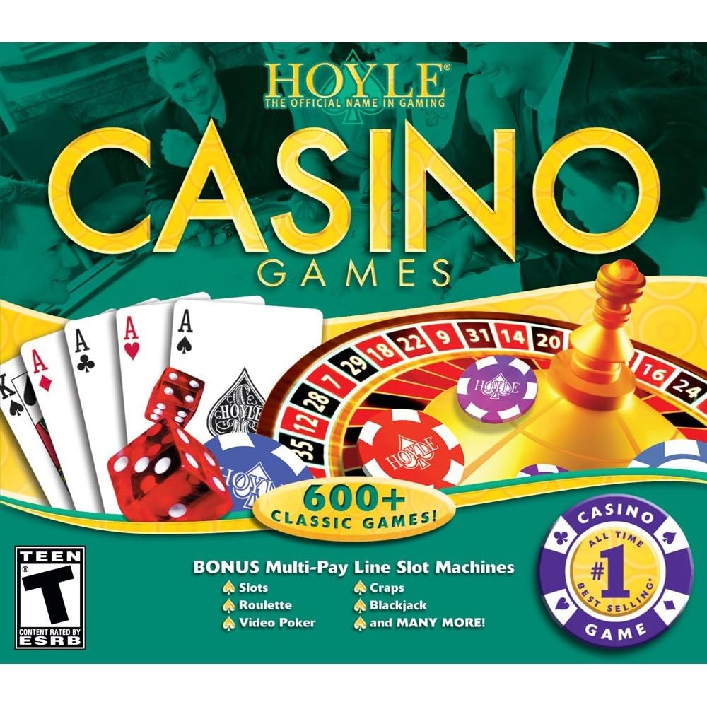 Encore Hoyle Casino Games Mac Download front view showing Las Vegas themed digital artwork.