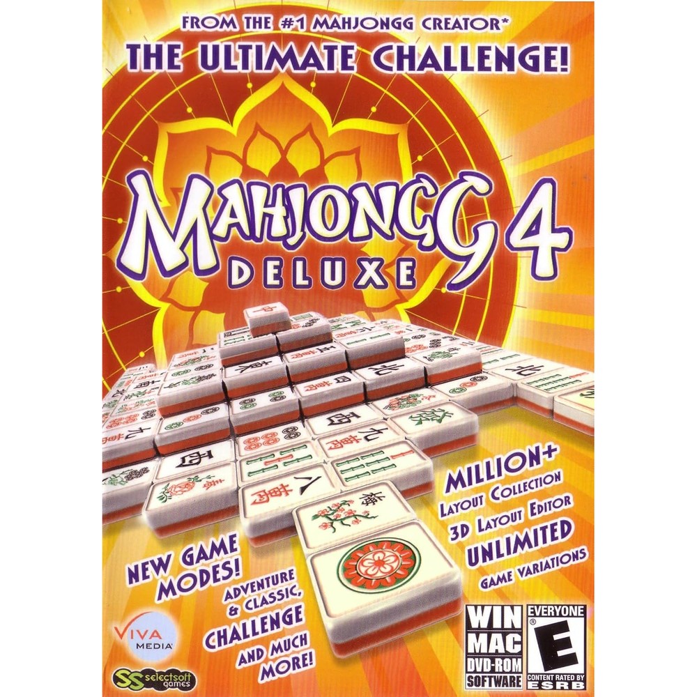 Viva Media Mahjong G4 Deluxe PC and Mac video game retail box front view
