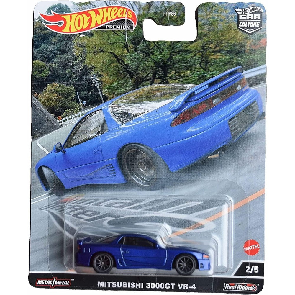 Hot Wheels Premium Mitsubishi 3000GT VR4 Mountain Drifters front view collectible diecast car