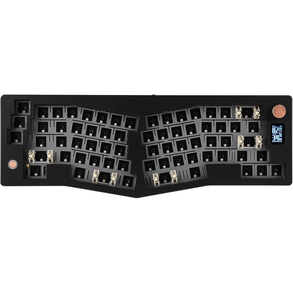 EPOMAKER CIDOO ABM066 Alice layout barebones kit front view highlighting the ergonomic split design and rotary knob.